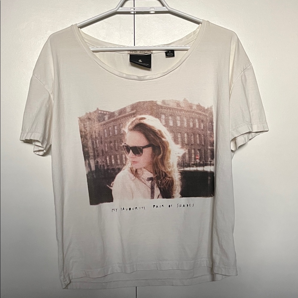 Maison Scotch Cream Graphic Tee